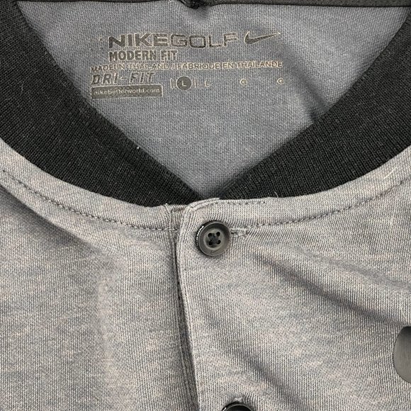 Nike Gray Lightweight Henley Shirt | Perfect for Any Occasion - Picture 4 of 6